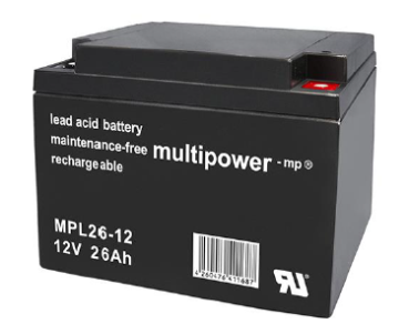 multipower-mp® AGM Bleiakkumulator MPL26-12  12V 26Ah Longlife (10 Jahre)
